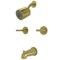 Kingston Brass KBX8147CML Two-Handle Tub and Shower Faucet, Brushed Brass KBX8147CML - alternate 1